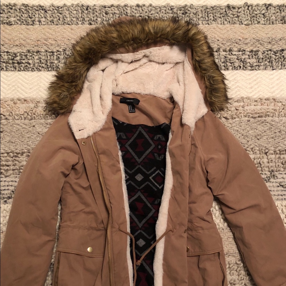 Tan winter coat